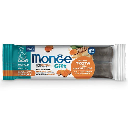 Monge Meat Bars Mobility Support Barretta Per Cani Adulti Trota Fresca Con Curcuma 40g