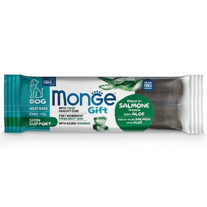 Monge Meat Bars Skin Support Barretta Per Cani Adulti Salmone Fresco Con Aloe 40g