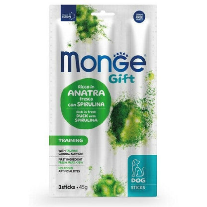 Monge Sticks Training Per Cani Adulti Anatra Fresca Con Spirulina 45g