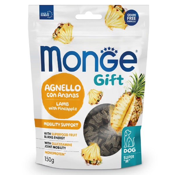 Monge Gift Mobility Snack Per Cani Adulti Agnello e Ananas 150g