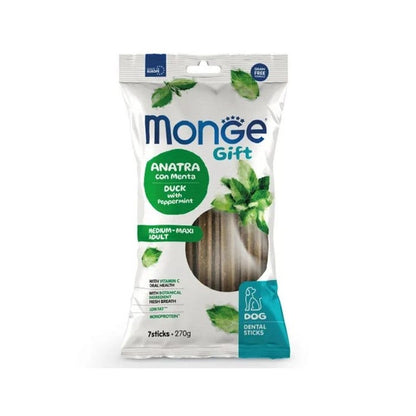 Monge Dental Sticks Anatra Con Menta Per Cani Adulti Medium/Maxi 270g