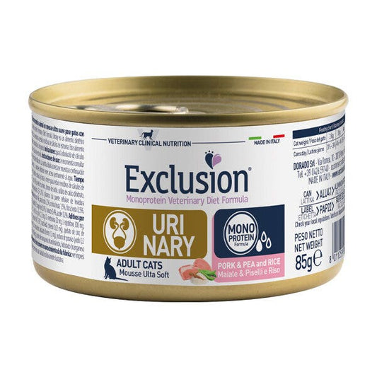 Exclusion Monoprotein Veterinary Diet Formula Urinary Pork & Pea And Rice Cibo Umido Per Gatti 85g