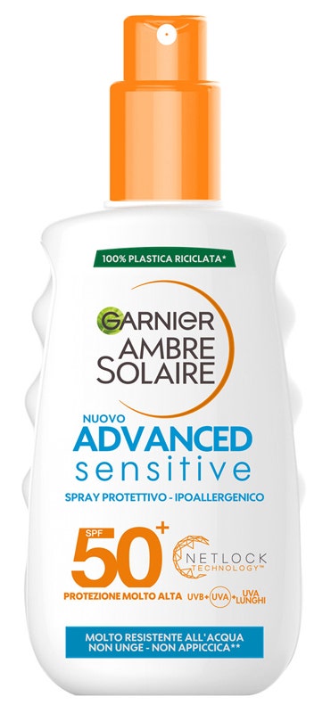 Garnier Ambre Solaire Advance Sensitive Spray Protettivo Adulti 200ml SPF50+