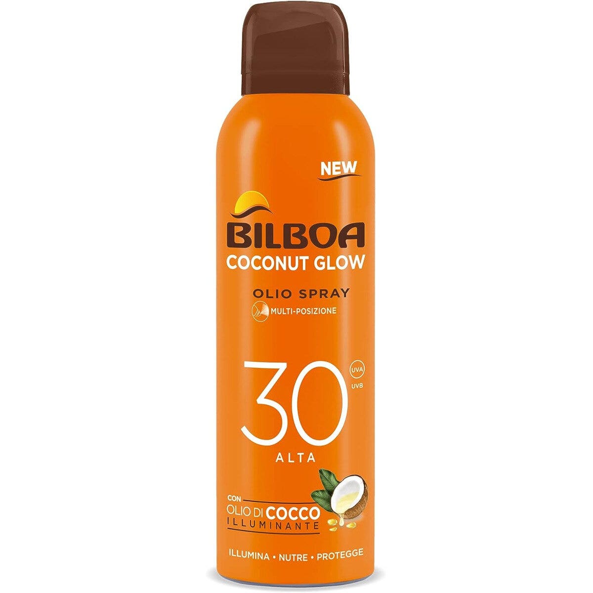 Bilboa Coconut Glow Olio Spray Solare Multiposizione SPF30 150ml