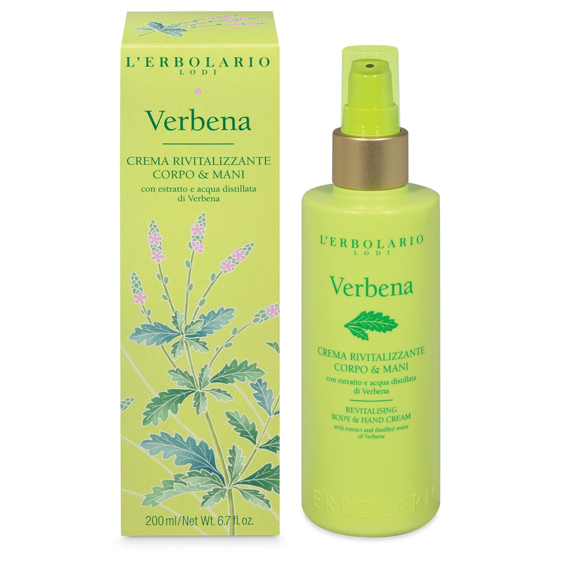 L'Erbolario Crema Rivitalizzante Corpo & Mani Verbena 200ml