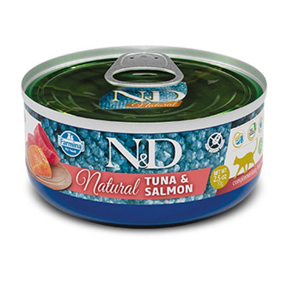 Farmina Natural & Delicious Natural Tonno & Salmone per Gatti 140g