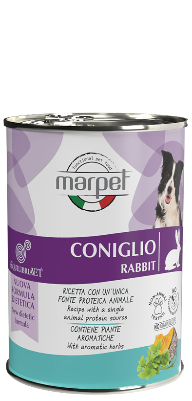 Marpet Aequilibriavet Dog Coniglio Cibo Umido Per Cani Adulti Scatoletta 400g