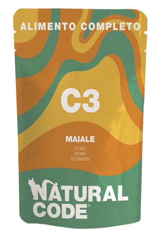Natural Code C3 Maiale Gatti Adulti Busta 70g