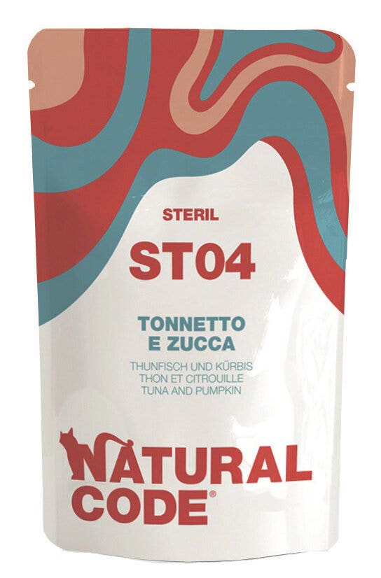 Natural Code ST04 Tonnetto E Zucca Gatti Adulti Sterilizzati Busta 70g