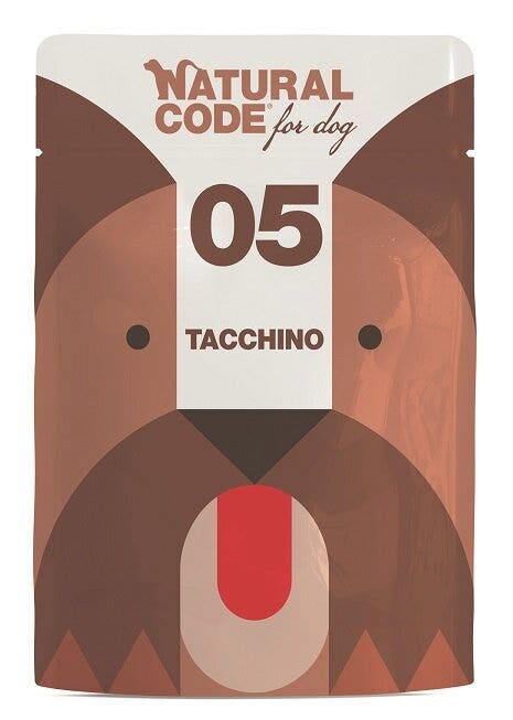 Natural Code 05 Tacchino Cani Adulti Busta 300g