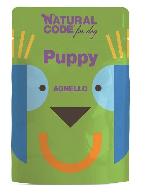 Natural Code Puppy Agnello Cani Cuccioli Busta 300g
