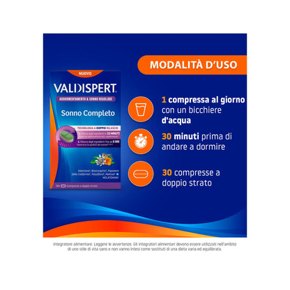 Valdispert Sonno Completo 30 Compresse Doppio Strato