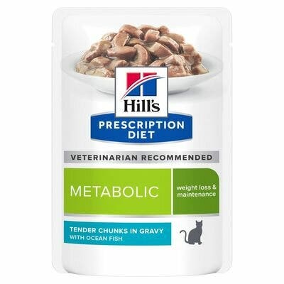 Hill’s Prescription Diet Metabolic Con Pesce Oceanico Cibo Umido Per Gatti 85g