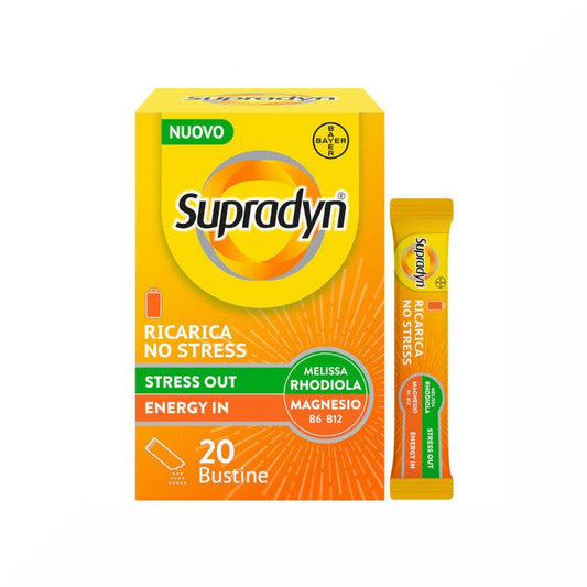 Supradyn Ricarica No Stress Integratore Vitamine e Magnesio contro la Stanchezza da Stress 20 Buste