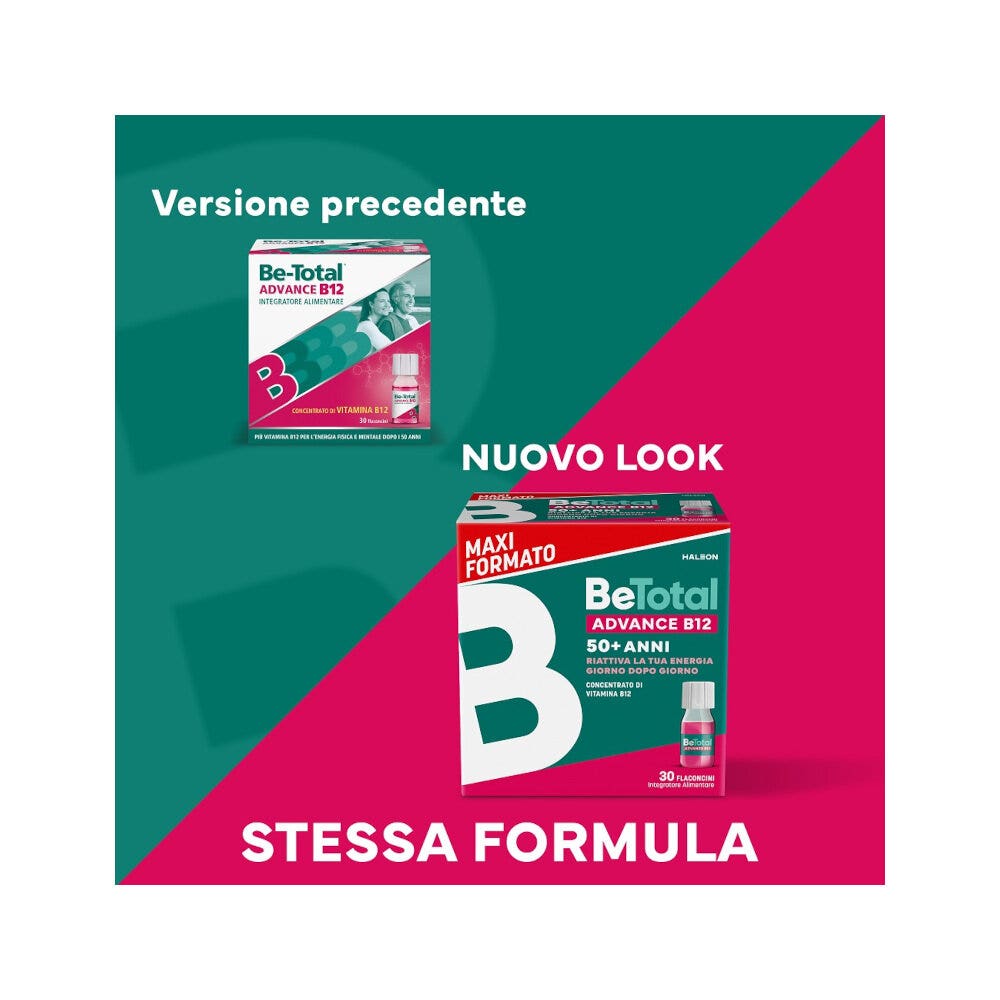 Be-Total Advance B12 Integratore 50+ Anni - 30 Flaconcini