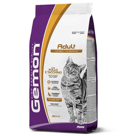 Gemon Cat Adult Pollo e Tacchino Cibo Secco Per Gatti Adulti Sacco 7Kg