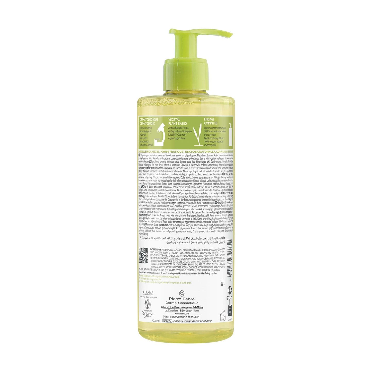 A-Derma Exomega Control Olio Lavante Emolliente Anti-Grattage 500ml