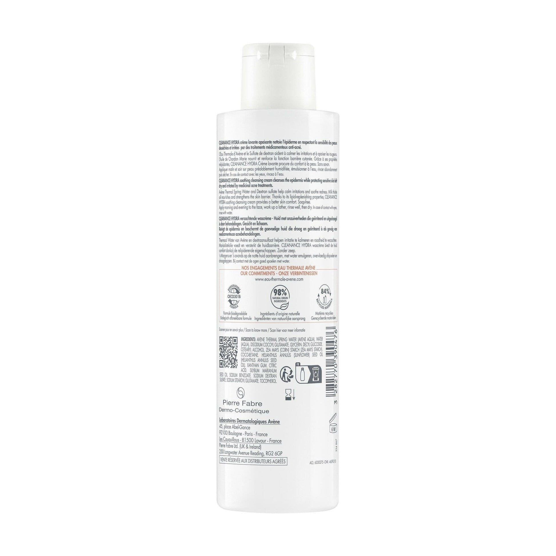 Eau Thermale Avène Cleanance Hydra Crema Detergente Lenitiva 200ml