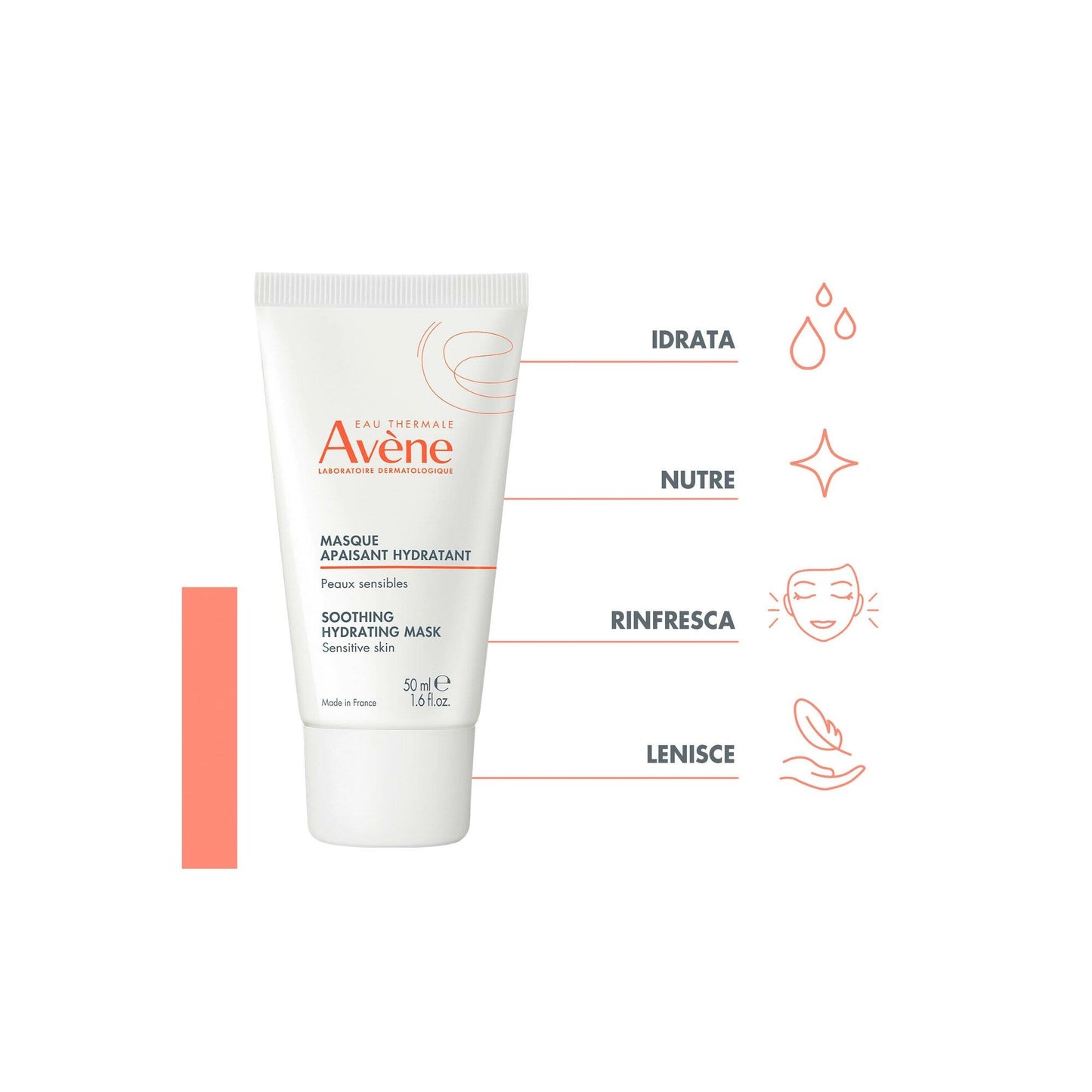 Eau Thermale Avène Les Essentiels Maschera Lenitiva Idratante 50ml