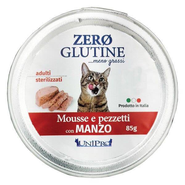 Unipro Zero Glutine Gatto Con Manzo 85g