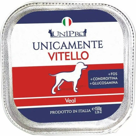 Unipro Unicamente Vitello Cibo Umido Cani Adulti Vaschetta 150g