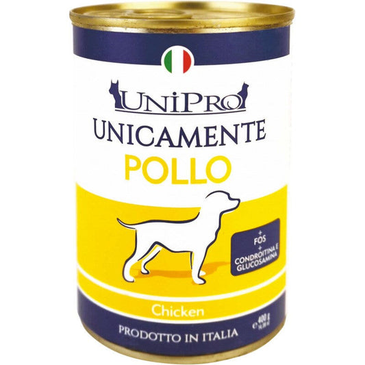 Unipro Unicamente Pollo Cibo Umido Cani Adulti Barattolo 400g