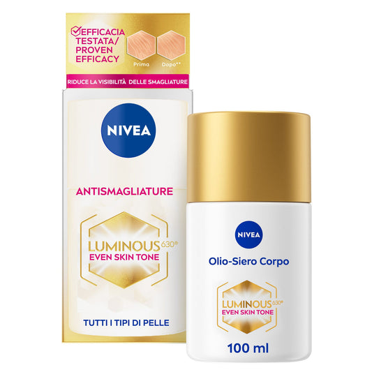 Nivea Luminous630 Olio-siero Corpo Antismagliature Per La Cura Corpo 100ml