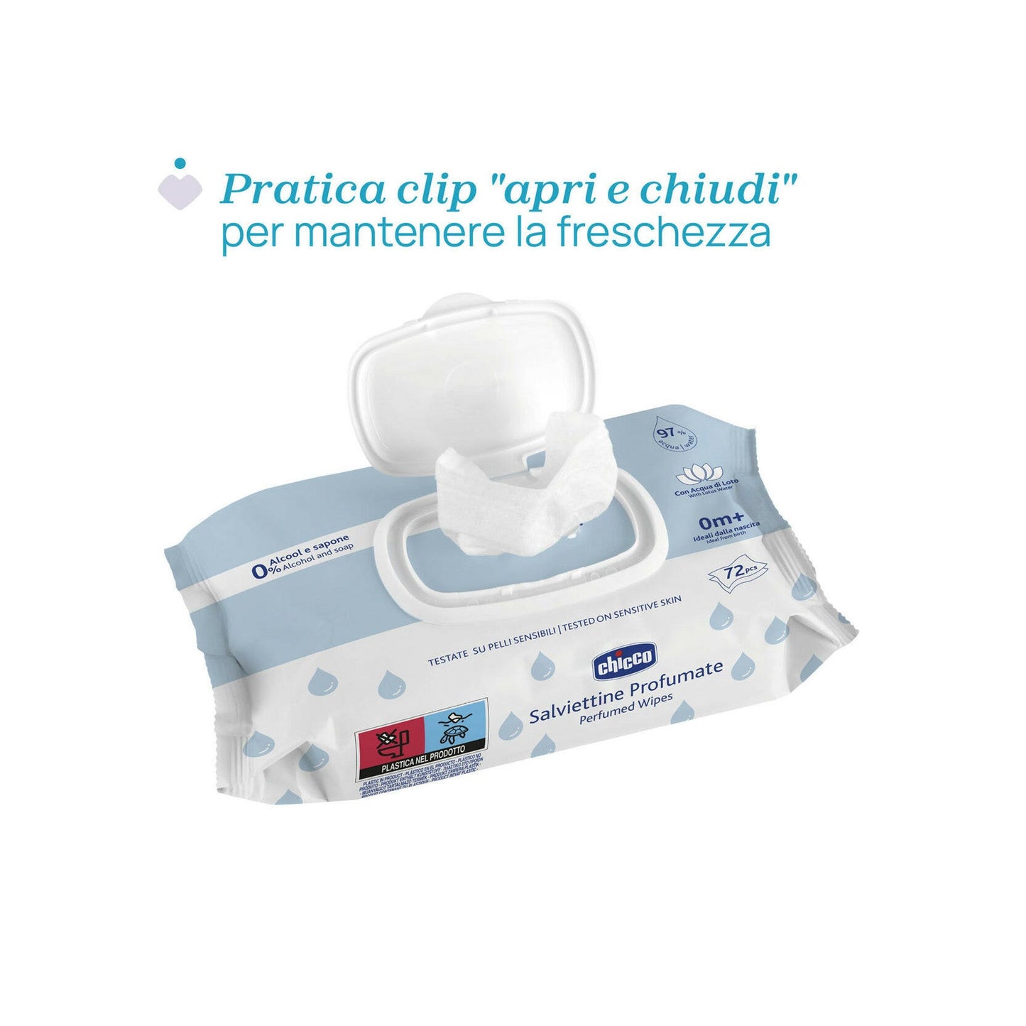 Chicco Salviettine Profumate 72 Pezzi
