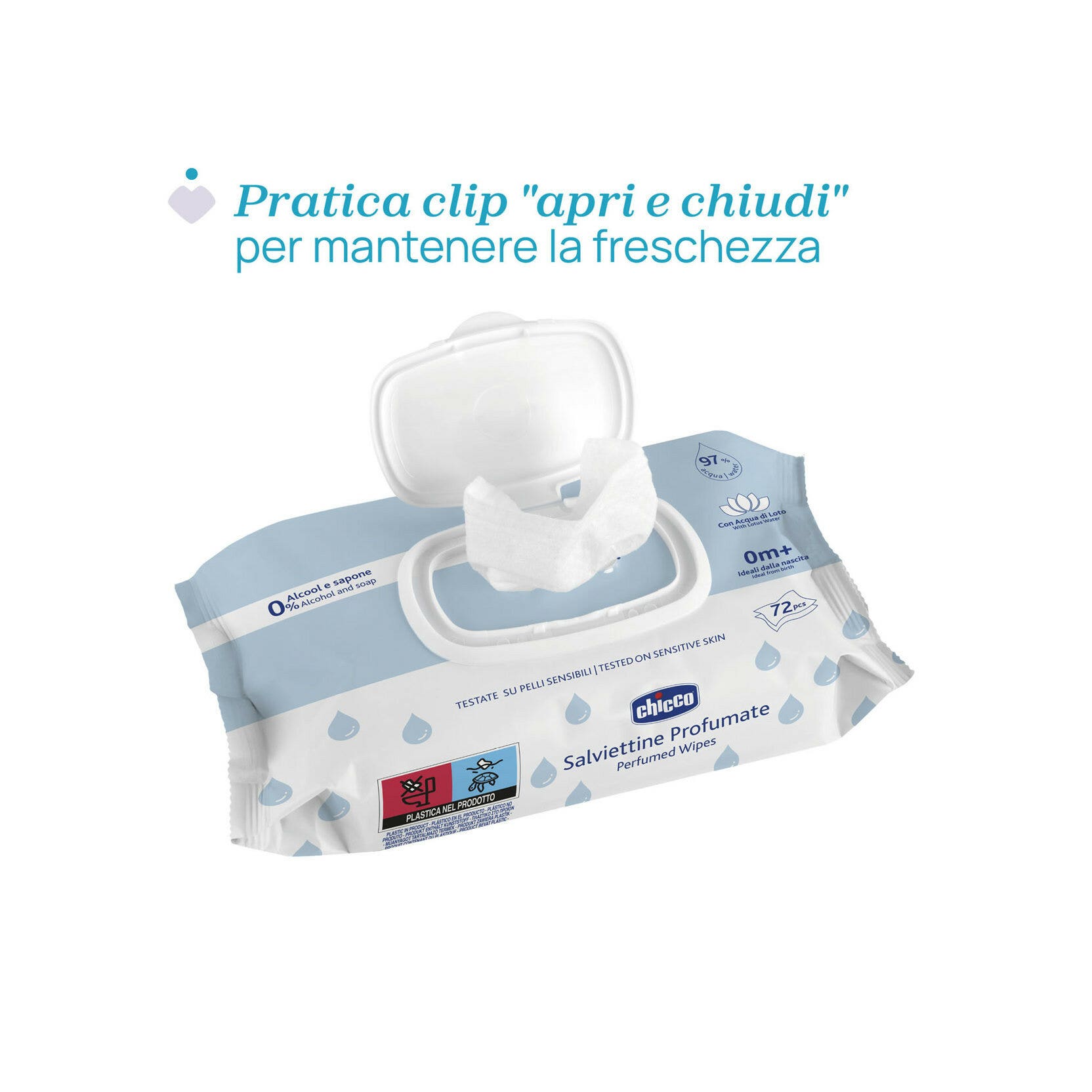 Chicco Salviettine Profumate 72 Pezzi