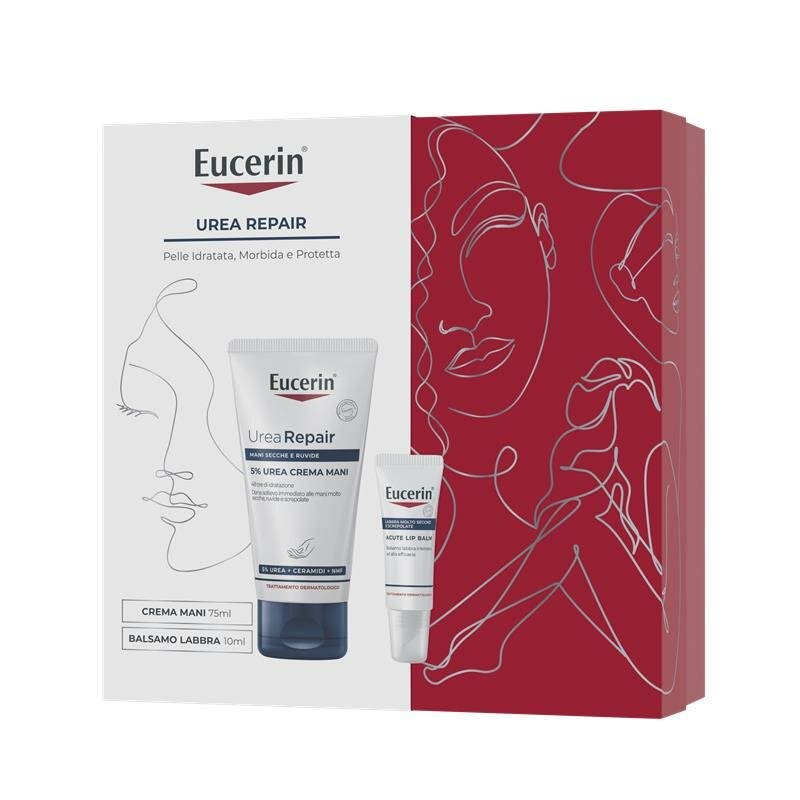 Eucerin Cofanetto Urearepair Crema Mani 75ml + Balsamo Labbra 10ml