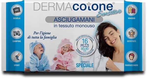 Dermacotone Sensitive Asciugamani Speciale 80x40 cm 16 Pezzi