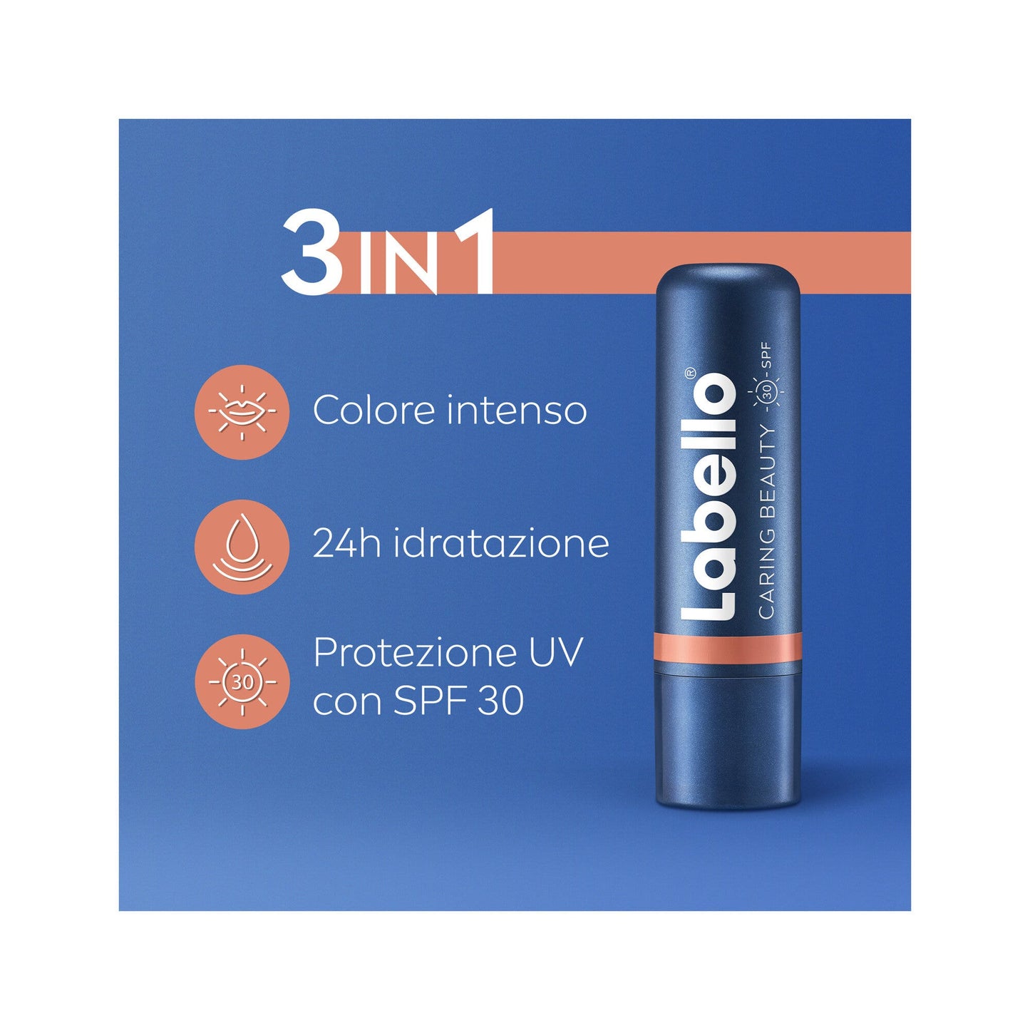 Labello Caring Beauty Lip & Cheek Nude Spf30 Burrocacao Labbra E Guance Colorato Nude 4,8g