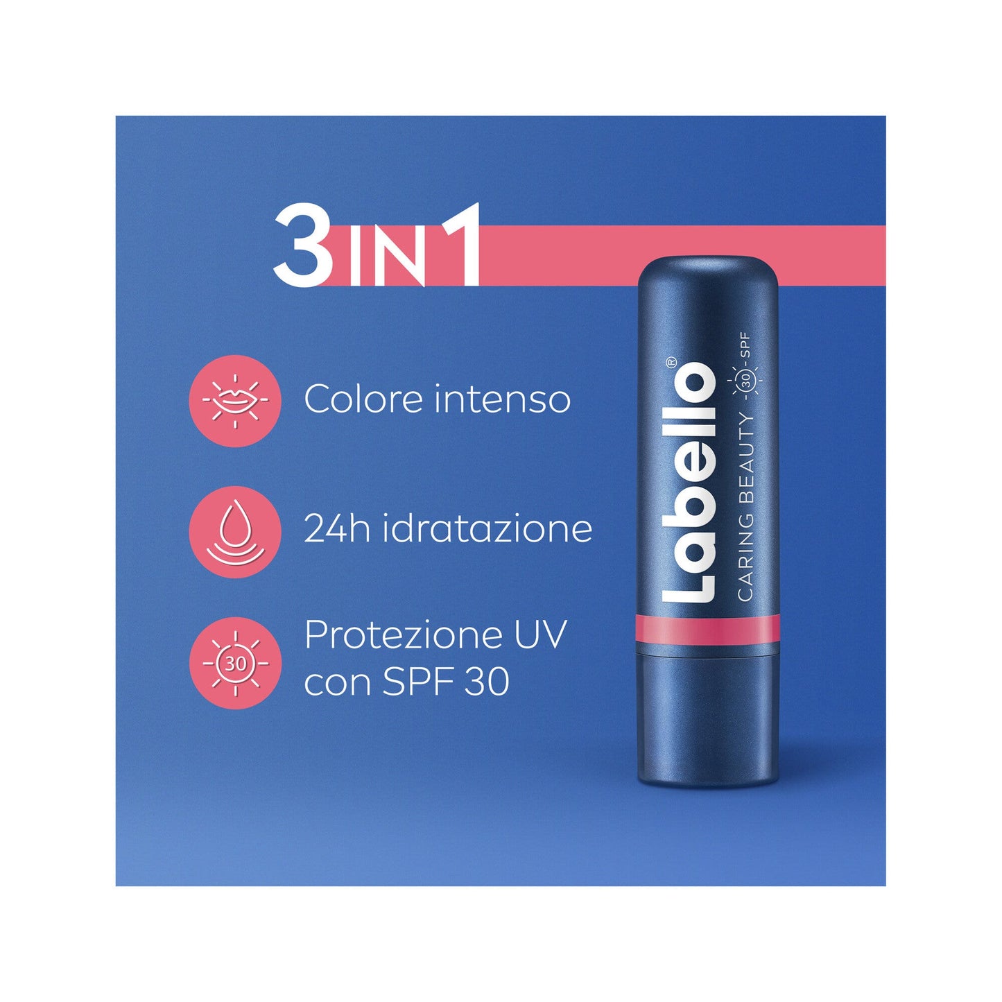 Labello Caring Beauty Lip & Cheek Nude Pink Spf30 Burrocacao Labbra E Guance Colorato Rosa 4,8g