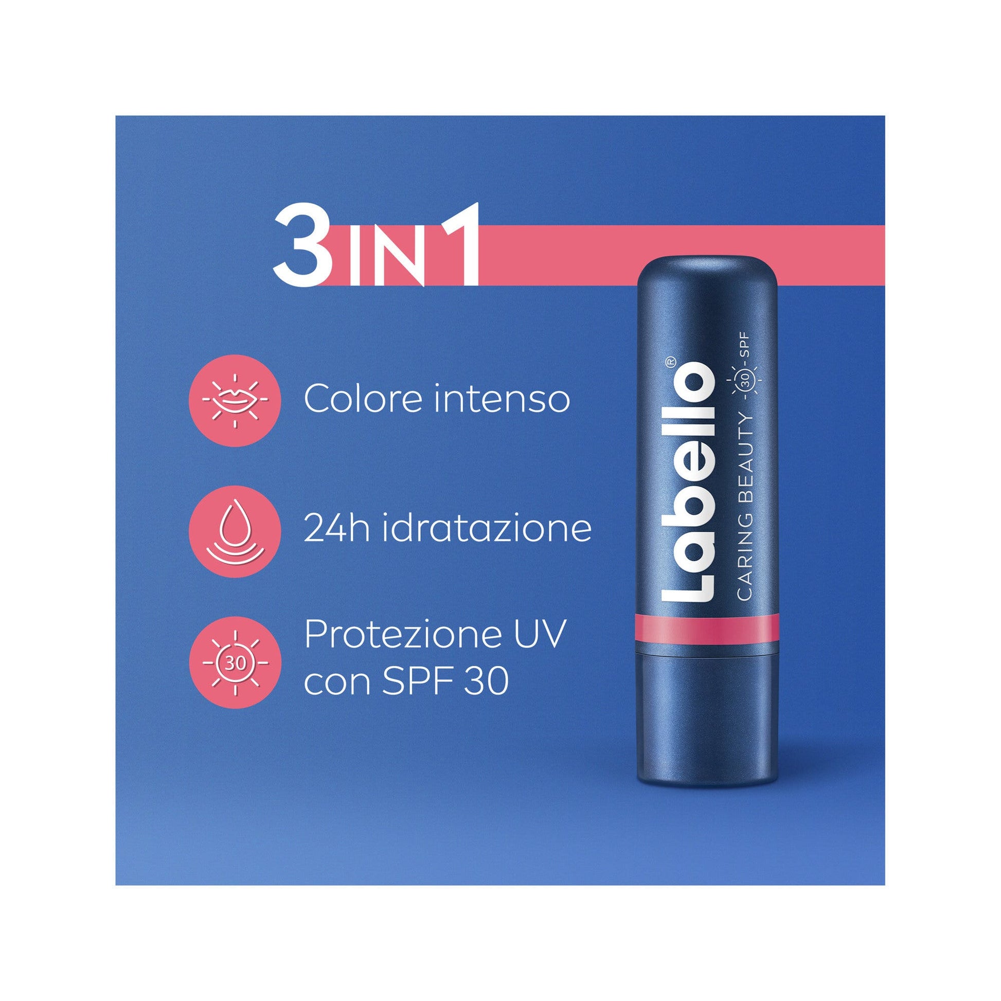 Labello Caring Beauty Lip & Cheek Nude Pink Spf30 Burrocacao Labbra E Guance Colorato Rosa 4,8g