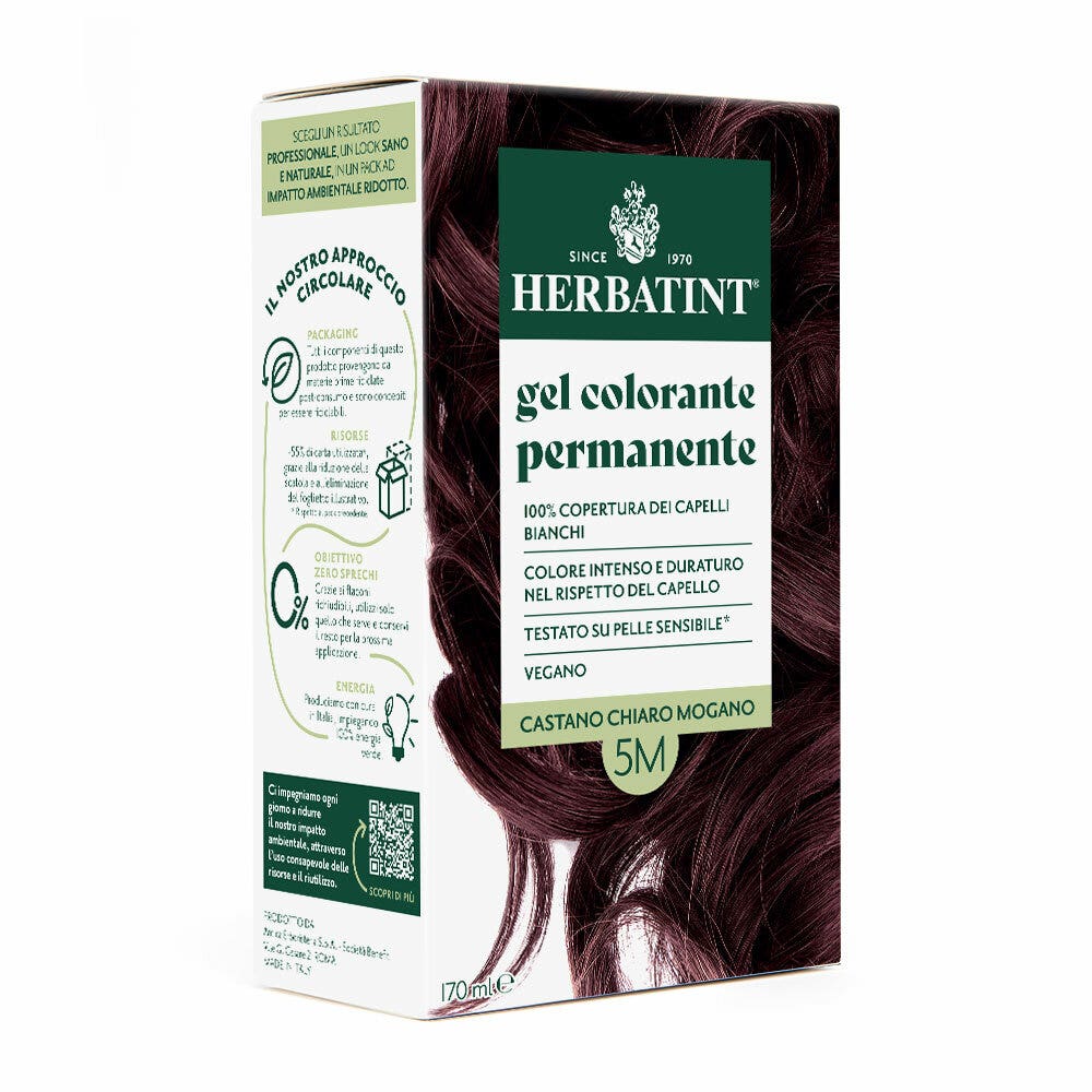 Herbatint Gel Colorante Permanente 5M Castano Chiaro Mogano 170ml