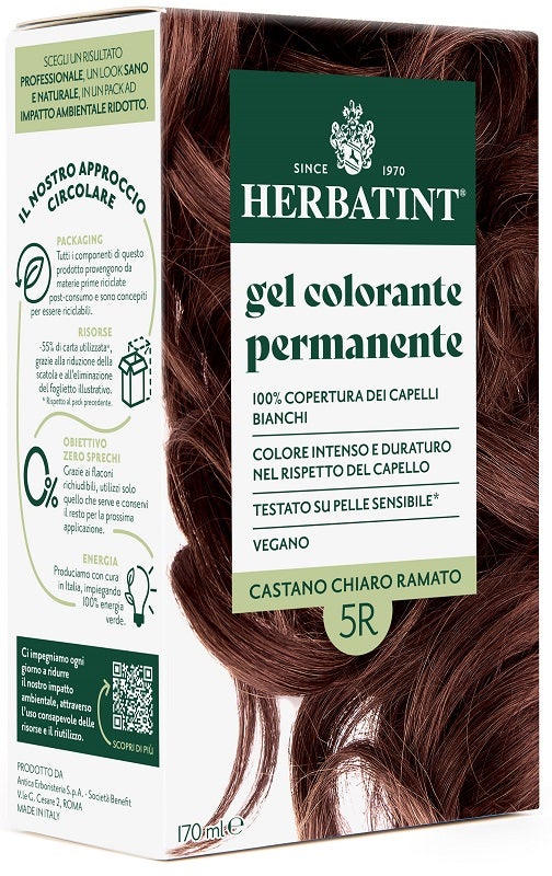 Herbatint Tinta Capelli Gel Permanente 5r Castano Chiaro Ramato 170 ml