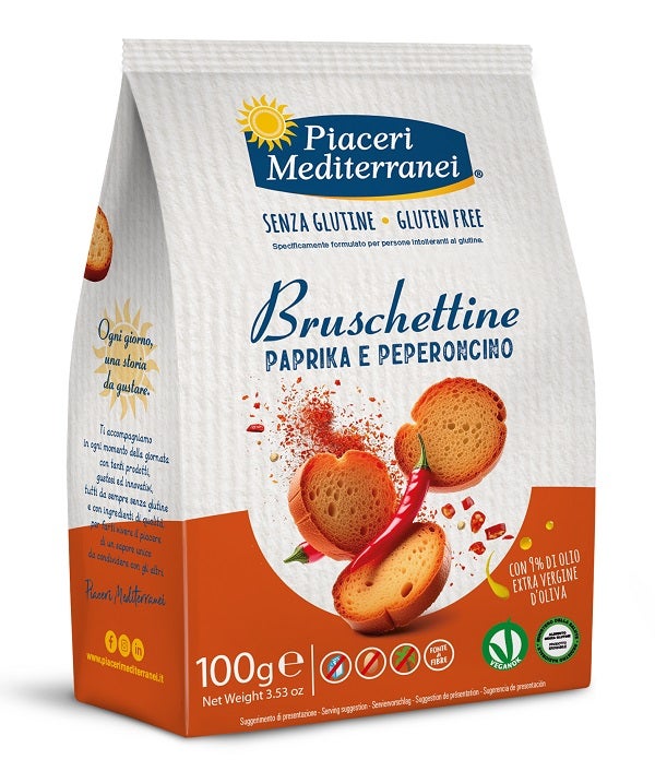 Piaceri Mediterranei Bruschettine Paprika e Peperoncino 100 g