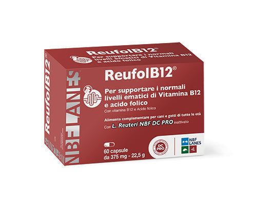 Reufolb B12 Alimento Complementare Cani e Gatti 375mg 60 Capsule