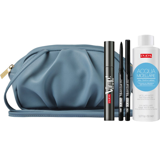 Pupa Kit Mascara Vamp! All In One 9ml + Definition Eyes 1 Matita + Acqua Micellare 200ml + Pochette