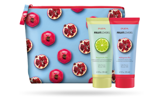 Pupa Fruit Lovers Mix Bergamotto Latte Doccia + Melagrana Latte Doccia + Pochette