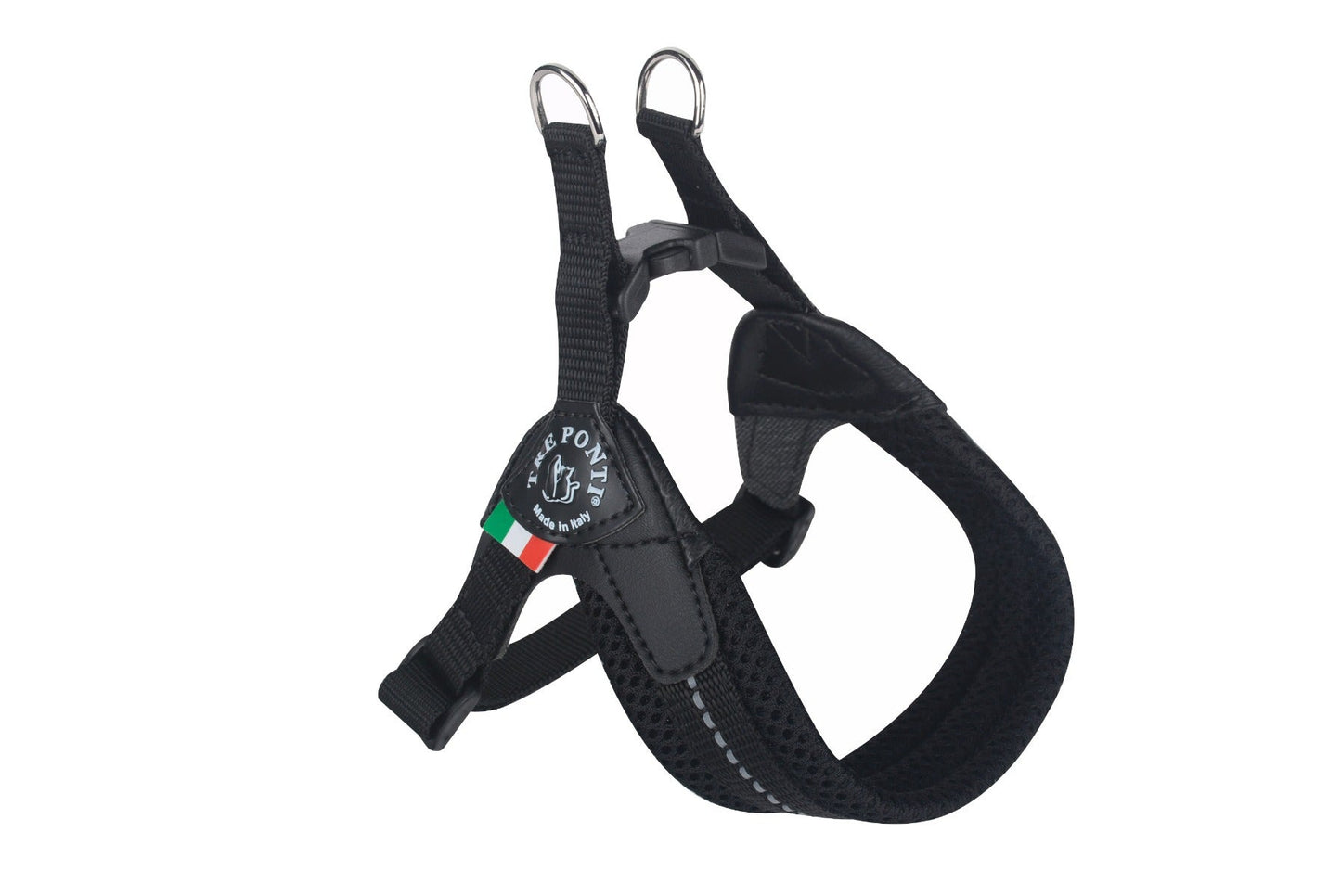 Tre Ponti Pettorina Easy Fit Con Sottopancia Regolabile In Rete Nero Per Cani 6/7kg Taglia 3