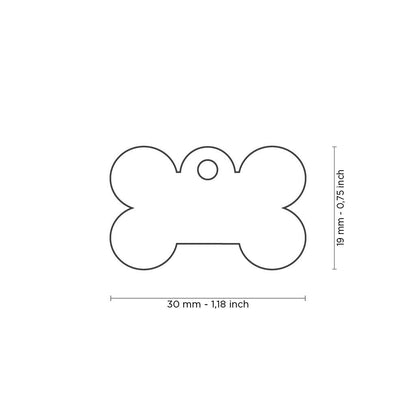 Medaglietta Per Cani E Gatti Osso In Alluminio Blu Taglia Piccola