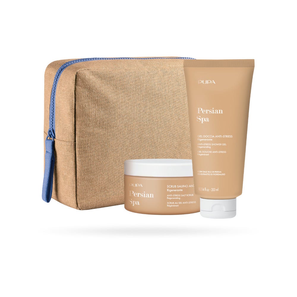 Pupa Kit 1 Persian Spa Scrub Salino Anti-Stress 350g + Gel Doccia Anti-Stress 300ml