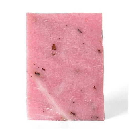 Nudo Sapone Solido Esfoliante Con Petali Di Rosa Detergente Corpo E Mani 100g