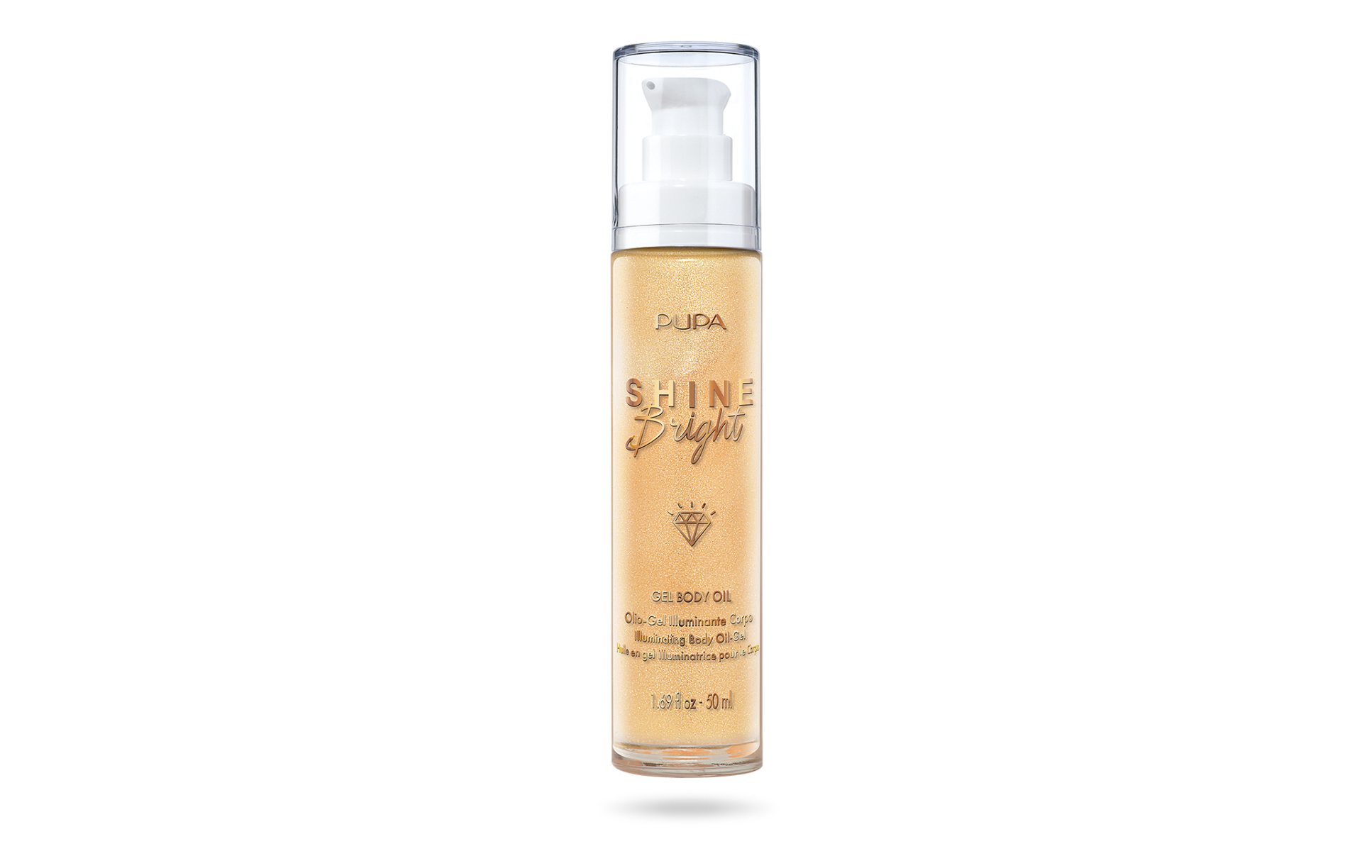 Pupa Shine Bright Gel-Olio Illuminante Corpo 50ml 001 Gold Diamond
