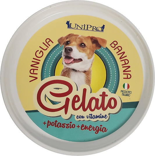 Unipro Preparato Per Gelato Vaniglia/Banana Alimento Complementare Per Cani 60g