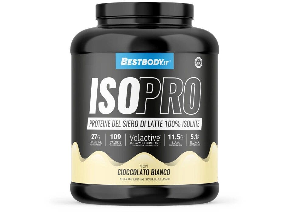 Bestbody IsoPro Volactive Proteine del Latte 100% Isolate Gusto Cioccolato Bianco