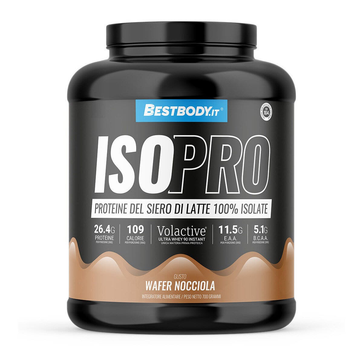 Bestbody Sport IsoPro 100% Isolate Volactive Gusto Wafer Nocciola 700g