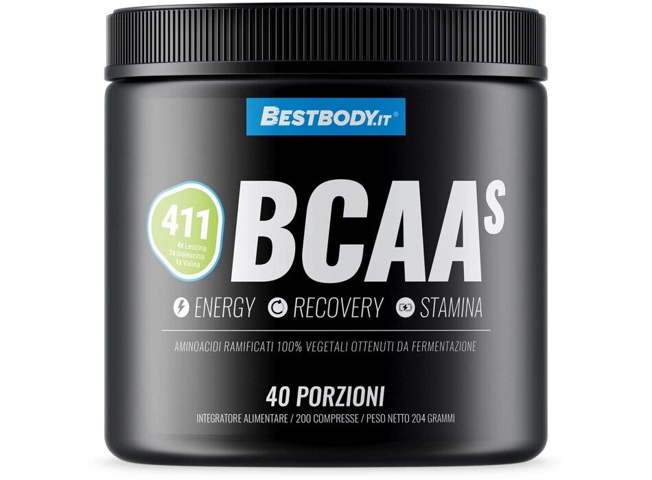 Bestbody BCAAs 4:1:1 Aminoacidi Ramificati con Vitamina B1 e B6 200 Compresse