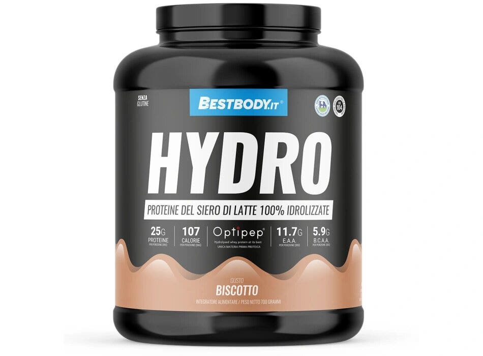 Bestbody Hydro PRO Proteine del Latte Idrolizzate Optipep DH4 Gusto Biscotto 700g